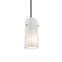 Access Lighting Glass n Glass Cylinder 1 Light LED Pendant - 5" Wide with Clear and Opal Glass Shade Oil Rubbed Bronze