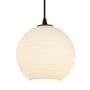 Access Lighting Japanese Lantern 8" Wide Mini Pendant with Glass Shade Oil Rubbed Bronze