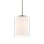 Access Lighting Seville 7" Wide Mini Pendant Brushed Steel