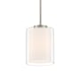 Access Lighting Seville 7" Wide LED Mini Pendant Brushed Steel