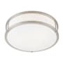 Access Lighting Conga 2 Light 16" Wide Flush Mount Drum Ceiling Fixture - 2700K Brushed Steel / Opal