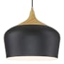 Access Lighting Blend 12" Wide LED Pendant - 3000K Black / Wood Grain