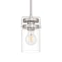 Access Lighting Shelby 5" Wide Mini Pendant Brushed Steel / Clear