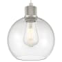 Access Lighting Port Nine 8" Wide LED Mini Pendant with Globe Shade Brushed Steel