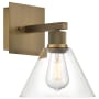 Access Lighting Port Nine 12" Tall LED Wall Sconce with Clear Glass Shade Antique Brushed Brass