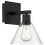 Access Lighting Port Nine 12" Tall LED Wall Sconce with Clear Glass Shade Matte Black