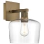 Access Lighting Port Nine 12" Tall LED Wall Sconce with Glass Shade Antique Brushed Brass