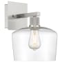 Access Lighting Port Nine 12" Tall LED Wall Sconce with Glass Shade Brushed Steel