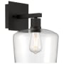 Access Lighting Port Nine 12" Tall LED Wall Sconce with Glass Shade Matte Black