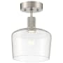 Access Lighting Port Nine 9" Wide LED Semi-Flush Ceiling Fixture Brushed Steel