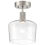 Access Lighting Port Nine 9" Wide LED Semi-Flush Ceiling Fixture Brushed Steel