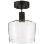 Access Lighting Port Nine 9" Wide LED Semi-Flush Ceiling Fixture Matte Black