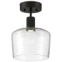 Access Lighting Port Nine 9" Wide LED Semi-Flush Ceiling Fixture Matte Black