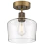 Access Lighting Port Nine 9" Wide LED Semi-Flush Ceiling Fixture Antique Brushed Brass