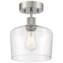 Access Lighting Port Nine 9" Wide LED Semi-Flush Ceiling Fixture Brushed Steel
