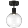 Access Lighting Port Nine 8" Wide LED Semi-Flush Globe Ceiling Fixture Matte Black