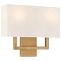 Access Lighting Mid Town 2 Light 13" Tall LED Wall Sconce Antique Brushed Brass
