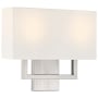 Access Lighting Mid Town 2 Light 13" Tall LED Wall Sconce Brushed Steel