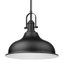 Acclaim Lighting Virginia Single Light 14" Wide Pendant with Metal Shade Matte Black