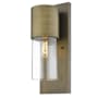 Acclaim Lighting Cooper Single Light 16" Tall Outdoor Wall Sconce with Clear Glass Shade Raw Brass
