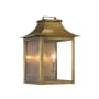 Acclaim Lighting Manchester 2 Light Outdoor Wall Sconce with Clear Glass Aged Brass