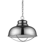 Acclaim Lighting Ansen Single Light 16" Wide Pendant with Metal Shade Polished Nickel