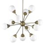 Acclaim Lighting Portsmith 12 Light 40" Wide Chandelier Raw Brass