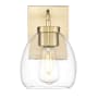 Acclaim Lighting Dawes 10" Tall Bathroom Sconce with Clear Glass Shade Brass