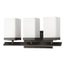 Acclaim Lighting Burgundy 3 Light 16" Wide Bathroom Vanity Light with Hand Blown Opal Etched Glass Shades Oil Rubbed Bronze