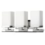 Acclaim Lighting Burgundy 3 Light 16" Wide Bathroom Vanity Light with Hand Blown Opal Etched Glass Shades Polished Nickel