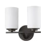 Acclaim Lighting Poydras 2 Light 10" Wide Bathroom Vanity Light with Opal Etched Glass Shades Oil Rubbed Bronze