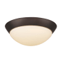 Acclaim Lighting Single Light 13" Wide LED Flush Mount Ceiling Fixture with Satin Opal Glass Shade Oil Rubbed Bronze