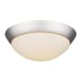 Acclaim Lighting Single Light 13" Wide LED Flush Mount Ceiling Fixture with Satin Opal Glass Shade Satin Nickel