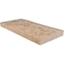 Ackland Marzana 12 in. x 24 in. x 2 in. Honed Unfilled Brushed Travertine Pool Coping Eased Edge - Sold by Pallet (80 SF/Pallet) Dune