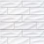 Ackland 4" x 12" Ceramic Solid Wall Tile - Glossy Visual - Sold by Carton (5 SF/Carton) Celeste Blanc