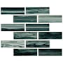 Ackland 12" x 12" Glass Brick Wall Mosaic Tile - Glossy Visual - Sold by Carton (14.4 SF/Carton) Indigo Dusk