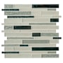 Ackland 12" x 12" Glass and Marble and Metal and Porcelain and Stone Linear Wall Mosaic Tile - Glossy and Tumbled Visual - Sold by Carton (14.7 SF/Carton) Luce di Mare