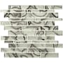 Ackland 12" x 12" Glass and Marble and Metal and Porcelain and Stone Linear Wall Mosaic Tile - Glossy and Tumbled Visual - Sold by Carton (14.7 SF/Carton) Lustre Novata