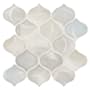 Ackland 9" x 12" Glass Arabesque/Baroque Wall Mosaic Tile - Glossy Visual - Sold by Carton (7 SF/Carton) Nacre Blanc
