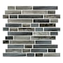 Ackland 12" x 12" Glass and Marble and Metal and Porcelain and Stone Linear Wall Mosaic Tile - Glossy and Tumbled Visual - Sold by Carton (14.7 SF/Carton) Noctelle