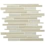 Ackland 12" x 12" Glass and Marble and Metal and Porcelain and Stone Linear Wall Mosaic Tile - Glossy and Tumbled Visual - Sold by Carton (14.7 SF/Carton) Olivian