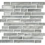 Ackland 12" x 12" Glass and Marble and Metal and Porcelain and Stone Linear Wall Mosaic Tile - Glossy and Tumbled Visual - Sold by Carton (14.7 SF/Carton) Palette Fog