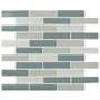 Ackland 12" x 12" Glass Brick Wall Mosaic Tile - Glossy and Textured Visual - Sold by Carton (10 SF/Carton) Palette Mist
