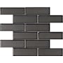Ackland Rivella - 12" x 12" Glass Brick Wall Tile - Sold by Carton (9.6 SF/Carton) Platinum Gray