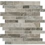 Ackland 12" x 13" Glass Linear Mosaic Tile - Glossy Visual - Sold by Carton (10.4 SF/Carton) Rustic Beige