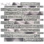 Ackland 12" x 12" Glass and Metal Linear Mosaic Tile - Tumbled Visual - Sold by Carton (9.5 SF/Carton) Lavera Noire