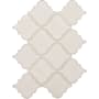 Ackland 11" x 16" Ceramic and Porcelain Arabesque/Baroque Floor and Wall Mosaic Tile - Glossy and Satin Visual - Sold by Carton (11.7 SF/Carton) Colonial Ivory