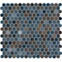Ackland 12" x 13" Porcelain Penny Floor and Wall Mosaic Tile - Glossy Visual - Sold by Carton (14.4 SF/Carton) Indigo Smoke