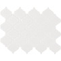 Ackland 11" x 16" Ceramic and Porcelain Arabesque/Baroque Floor and Wall Mosaic Tile - Glossy and Satin Visual - Sold by Carton (11.7 SF/Carton) Silica White