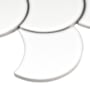 Ackland 10" x 13" Porcelain Fan Mosaic Tile - Glossy Visual - Sold by Carton (9.1 SF/Carton) Silica White